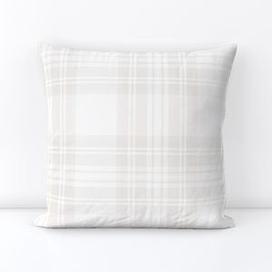 Soft Bone White Large Traditional Tartan Plaid Pattern Interior Collection Home Decor Collection baby throw pillow design
