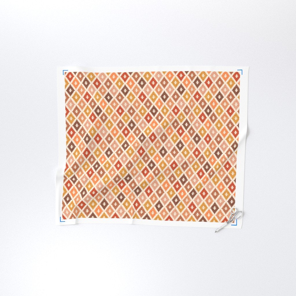Hotel Cala Sol Sun Bleached Vintage Diamond Textile Design Collection Home Styling Collection earth tone fabric