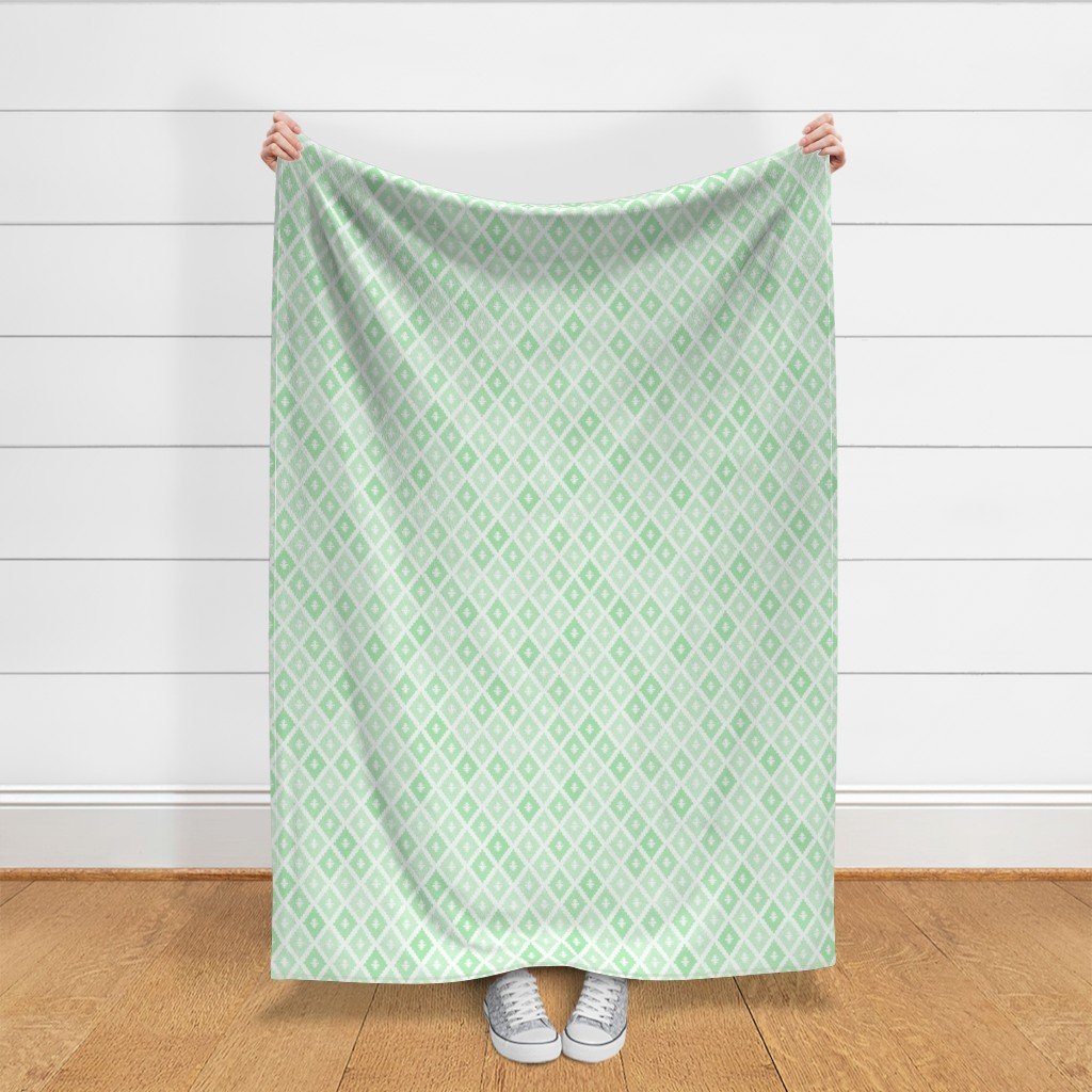 Small Sun Faded Mediterranean Diamond Pattern in Seafoam Mint Green Design Collection Interior Collection dusty mint fabric