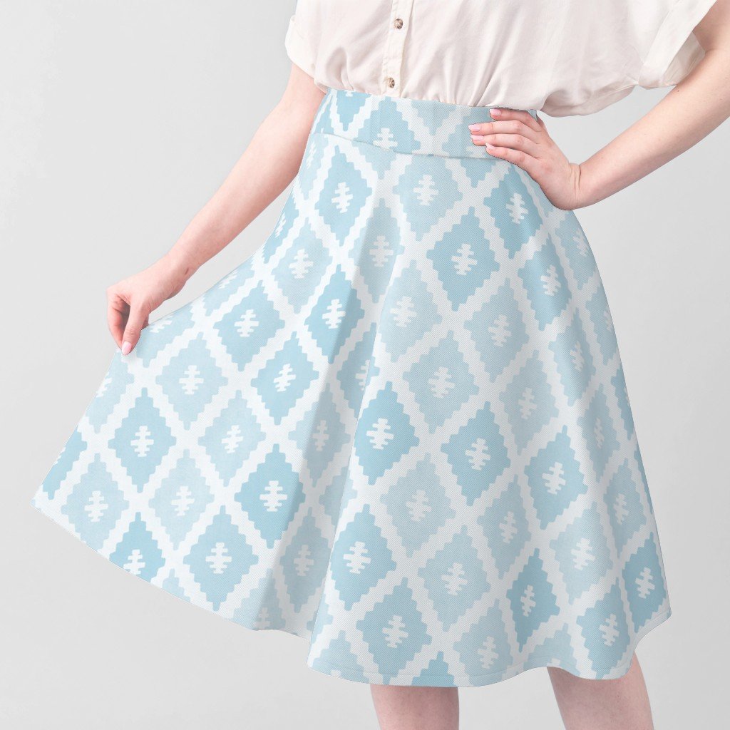 Large Sun Faded Mediterranean Diamond Pattern in Powder Sky Blue Home Styling Collection Home Decor Collection soft aqua fabric