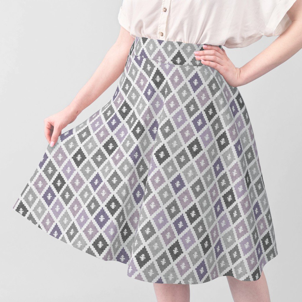 Small Sun Faded Mediterranean Diamond Pattern in Smoky Lavender Slate Decor Collection Home Styling Collection smoky lilac fabric