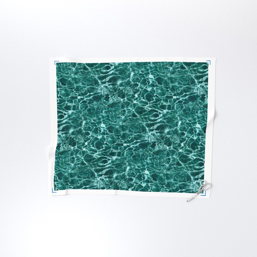 Bora Bora Lagoon Blue Water Ripples Design Collection Design Collection sunlit water fabric