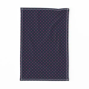 Mini Hot Pink Polkadots on Navy Blue Decor Collection Decor Collection polka dots tea towel design