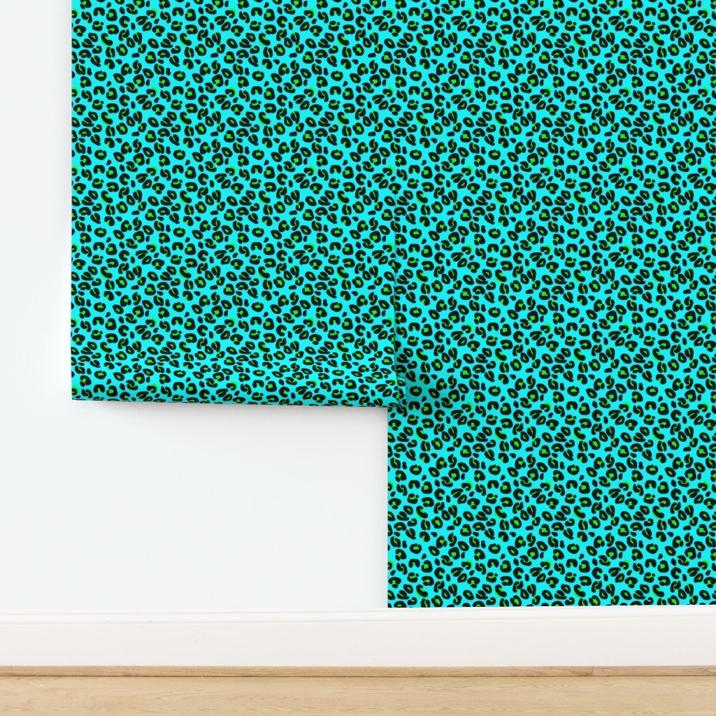 Leopard Spots Aqua Decor Collection Design Collection leopard skin wallpaper