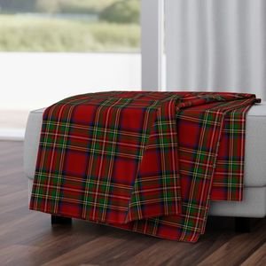Royal Stewart Tartan Clan Plaid Home Decor Collection Home Styling Collection scottish plaid throw blanket design