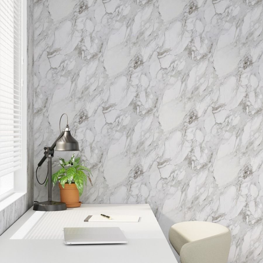 White Natural Marble - Natural Grey Veined Stone Home Decor Collection Design Collection veined stone wallpaper