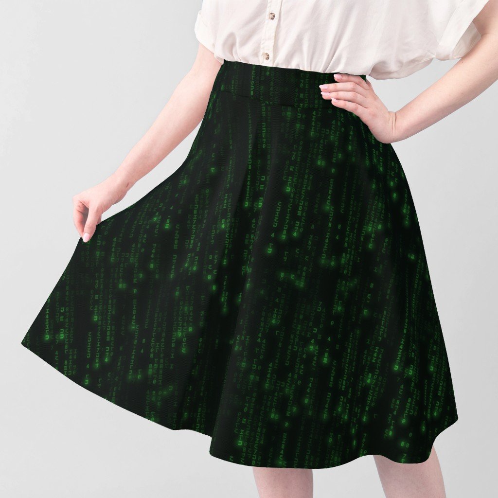 Neon Green Digital Rain Computer Code Decor Collection Decor Collection computer code fabric