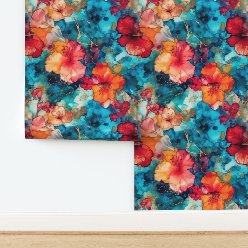 Hawaiian Alcohol Ink Home Styling Collection Home Styling Collection abstract hawaiian wallpaper