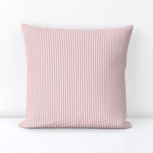 Dusty Rose Pinstripe in an English Country Garden Interior Collection Interior Collection pink stripes throw pillow design