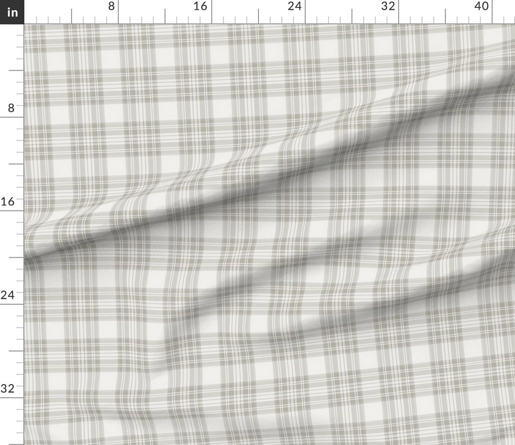Cool Greige Small Traditional Tartan Plaid Pattern Home Styling Collection Decor Collection small scale fabric