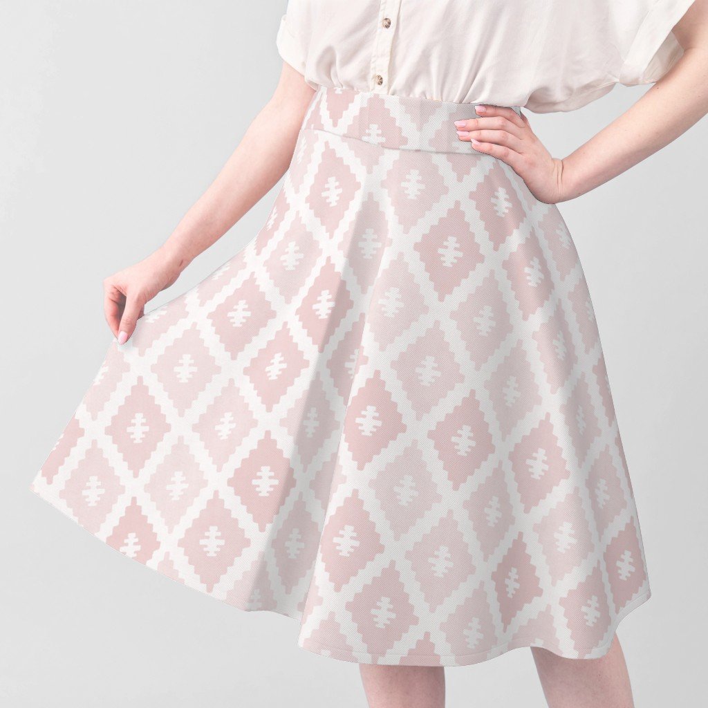 Large Sun Faded Mediterranean Diamond Pattern in Blush Shell Pink Design Collection Home Styling Collection blush pink fabric