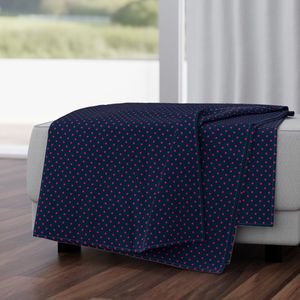 Mini Hot Pink Polkadots on Navy Blue Decor Collection Decor Collection mini pink polka dot throw blanket design