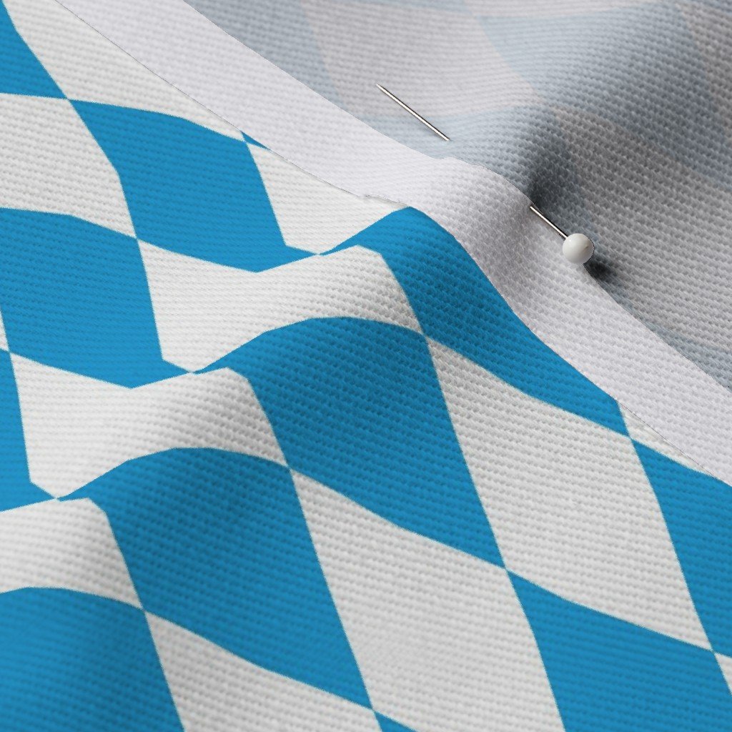 Oktoberfest Bavarian Blue and White Small Diagonal Diamond Pattern Fabric bavarian flag fabric