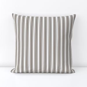 Trendy Large Brown Coco Pastel Brown French Mattress Ticking Double Stripes Home Decor Collection Home Styling Collection brown ticking throw pillow design
