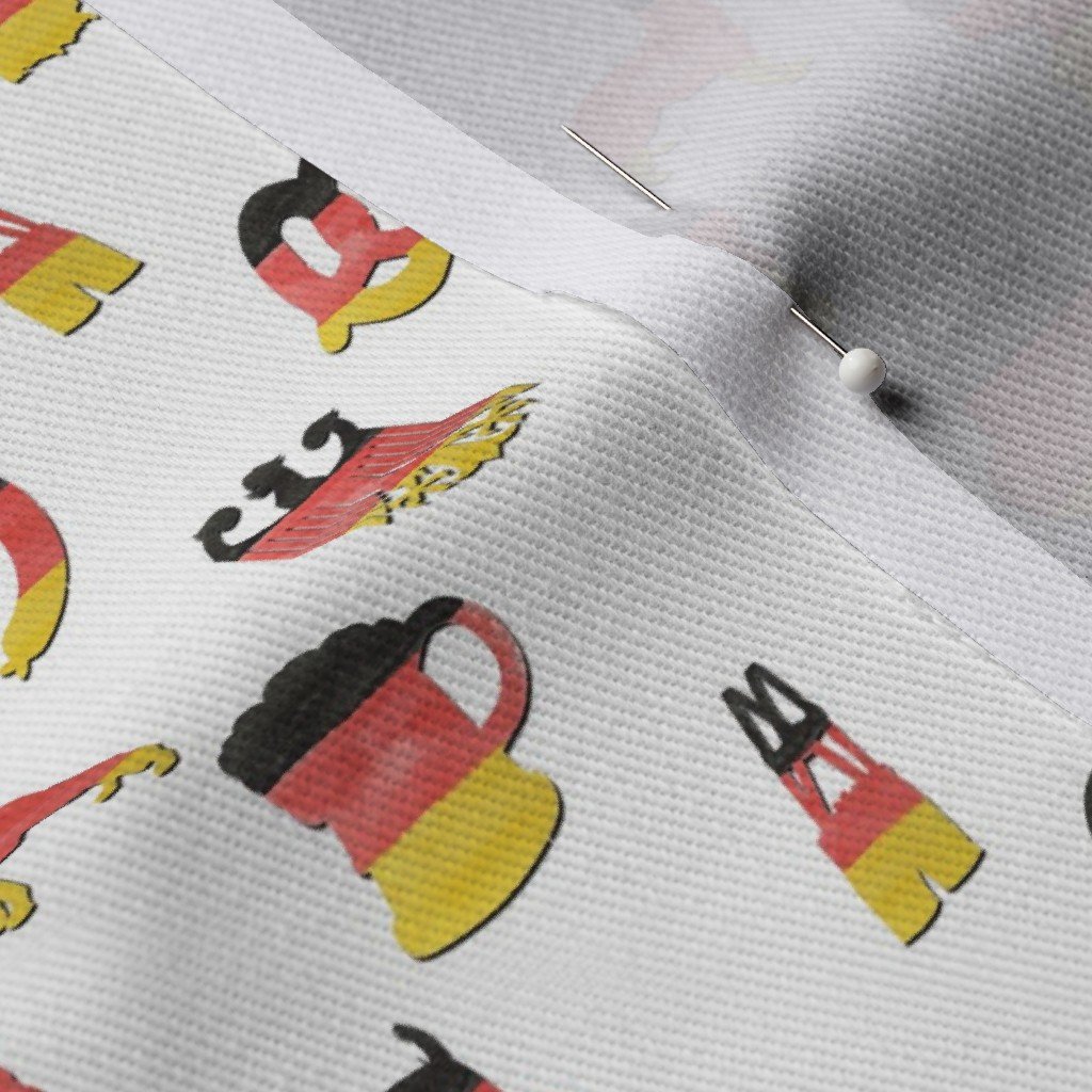 German Flag Colors for Oktoberfest October Beer Festival Motifs Fabric beer mugs fabric