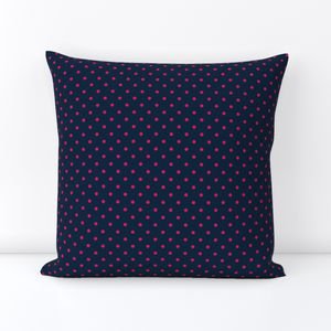 Mini Hot Pink Polkadots on Navy Blue Decor Collection Decor Collection mini polka dots throw pillow design