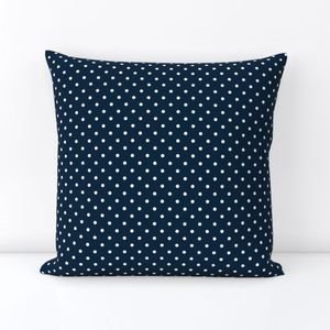 Mini White Polkadots on Navy Blue Interior Collection Design Collection mini polka dots throw pillow design