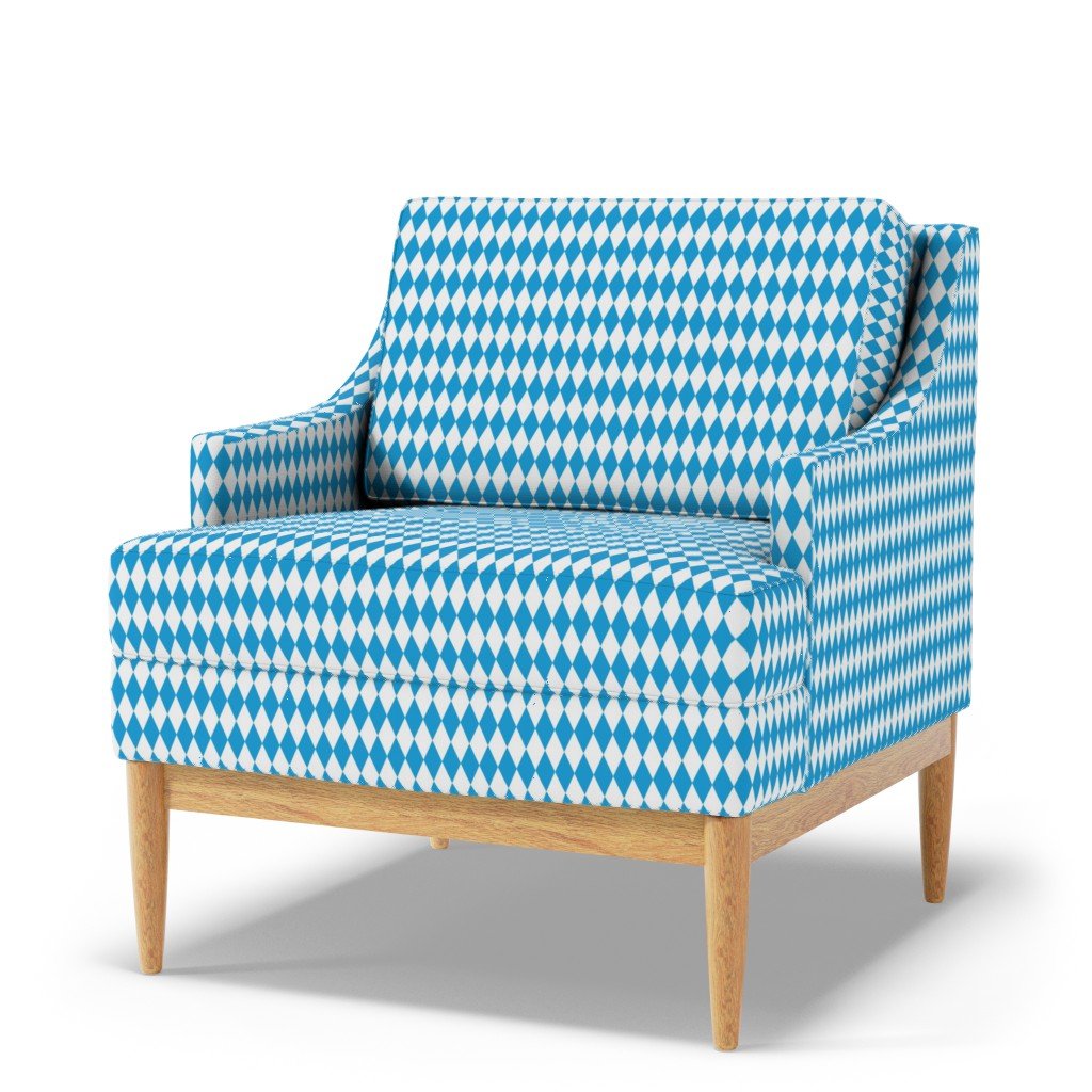 Oktoberfest Bavarian Blue and White Small Diagonal Diamond Pattern Fabric blue and white fabric