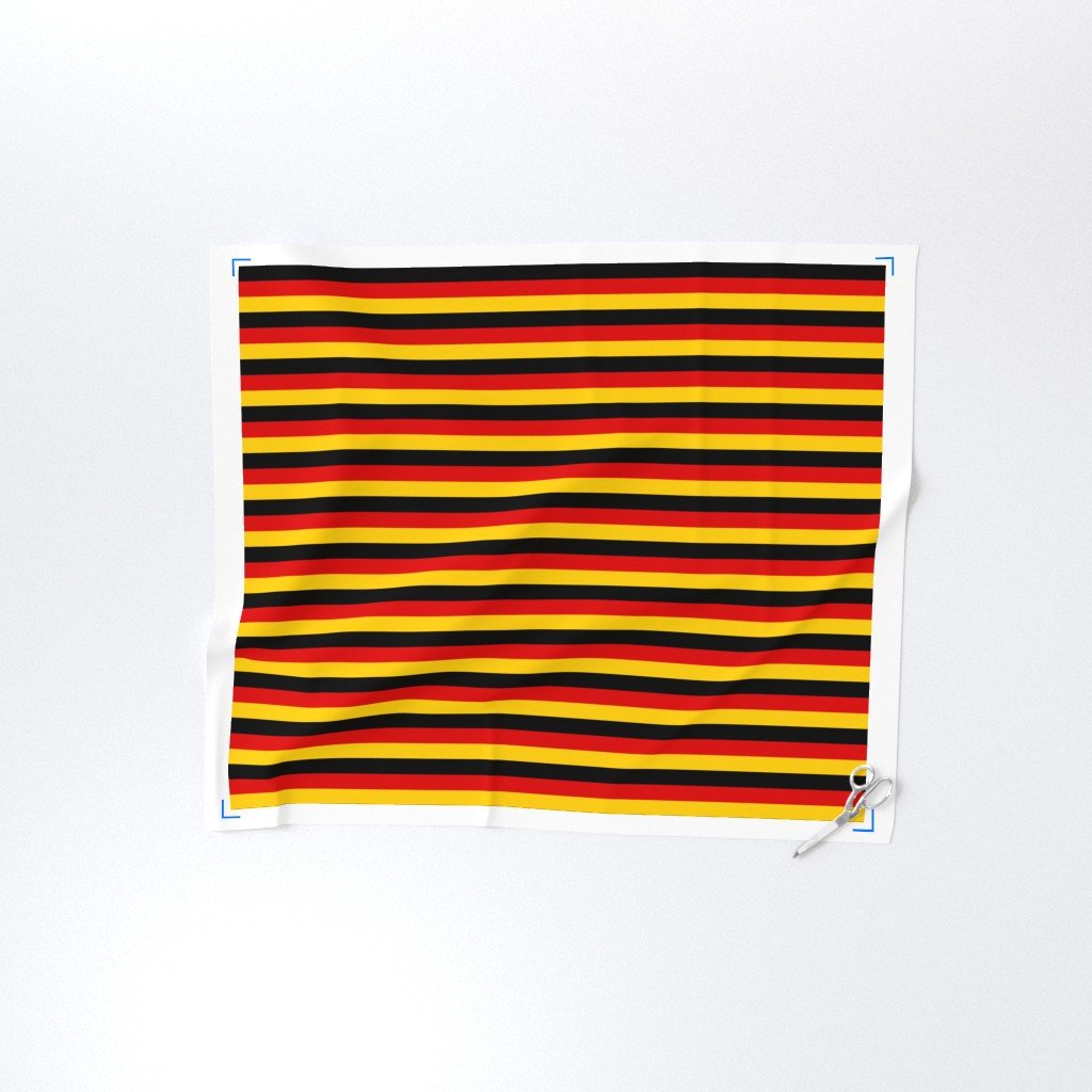 German Flag Colors Red Gold and Black 1 Inch Horizontal Stripes Home Styling Collection Design Collection german colors fabric