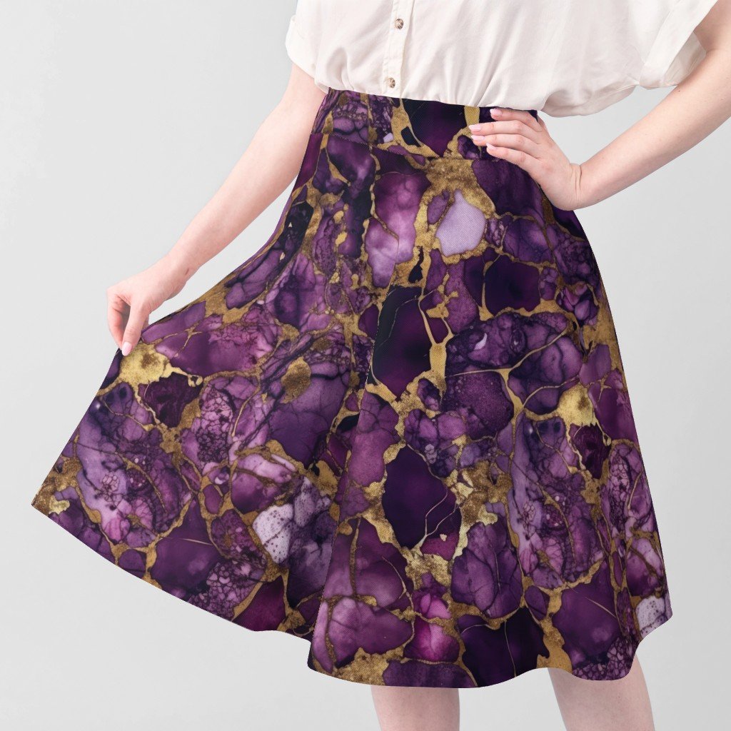 Amethyst and Gold Alcohol Ink 4 Decor Collection Interior Collection marbled ink fabric