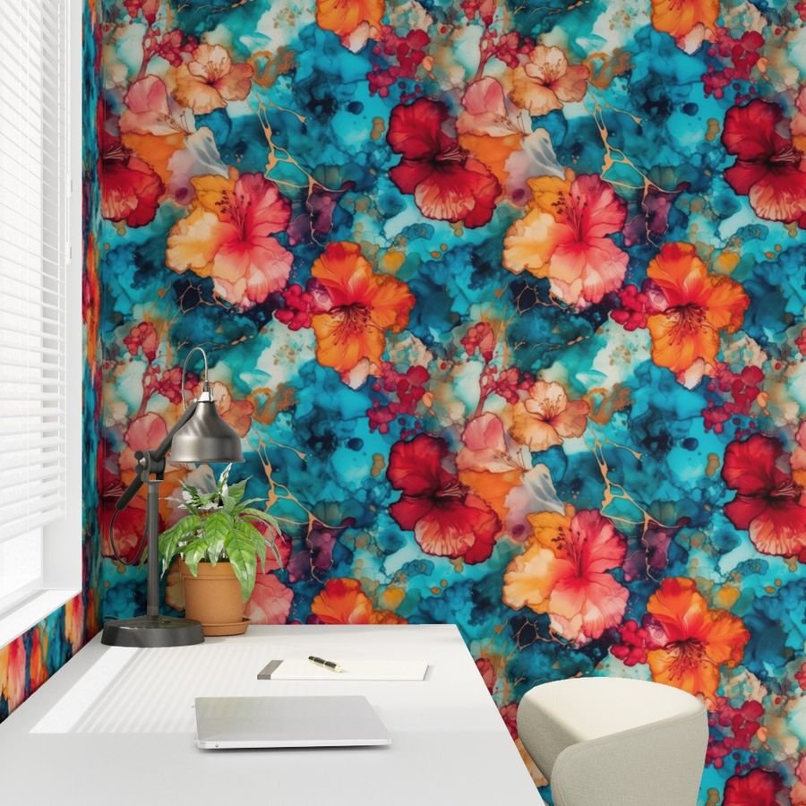 Hawaiian Alcohol Ink Home Styling Collection Home Styling Collection abstract hawaiian wallpaper