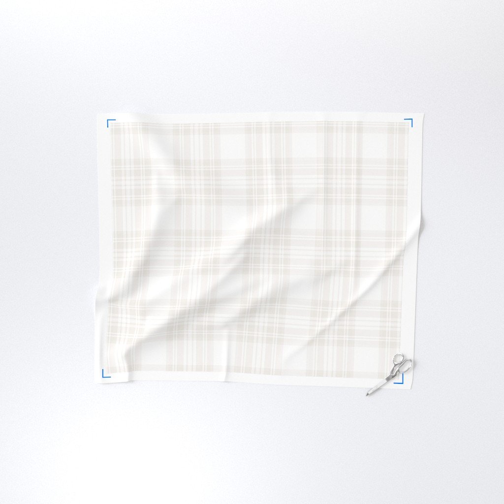 Soft Bone White Large Traditional Tartan Plaid Pattern Interior Collection Home Decor Collection bone fabric