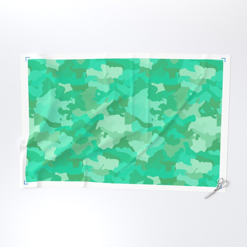 Sea Mint Camo Camouflage Pattern Fabric mint camo fabric