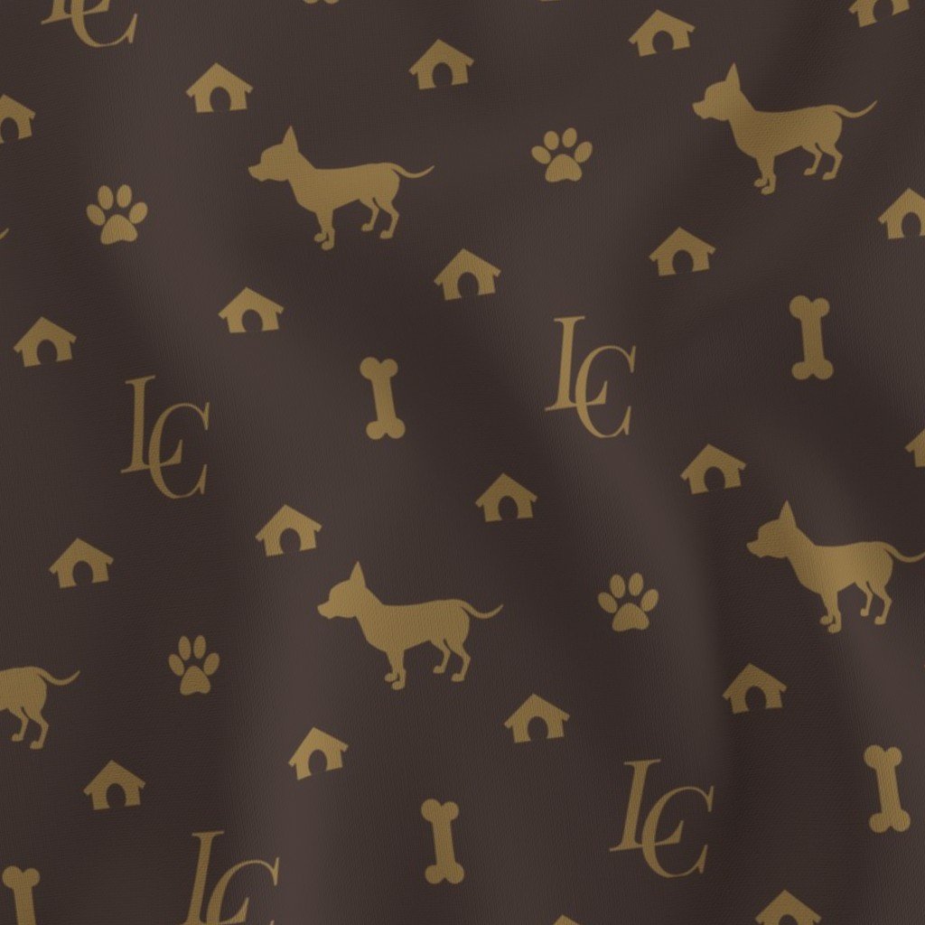 Louis Chihauhau Luxury Dog Attire Print Fabric dog print fabric