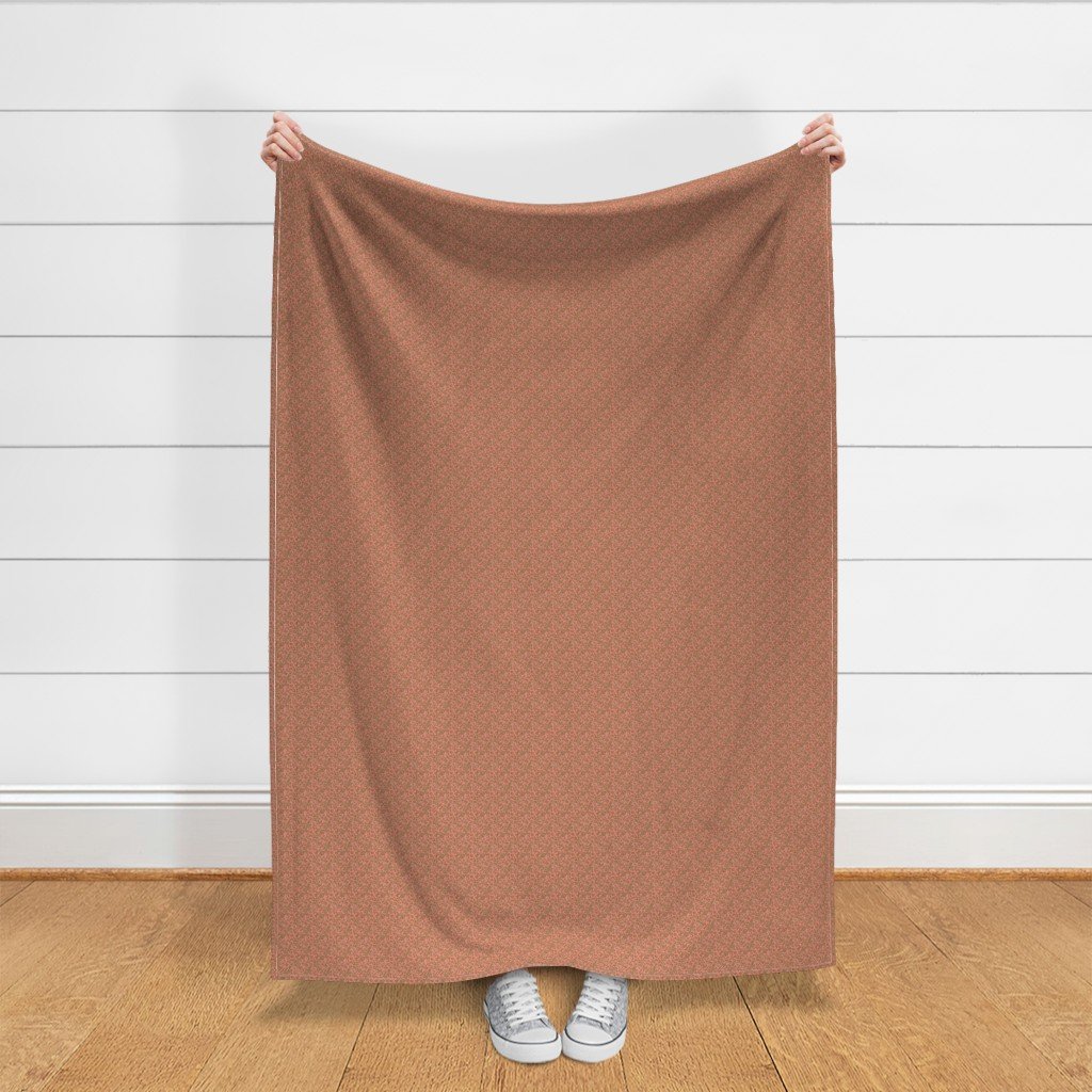 Rose Gold Faux Foil Leopard Spots on Coral Fabric coral leopard fabric