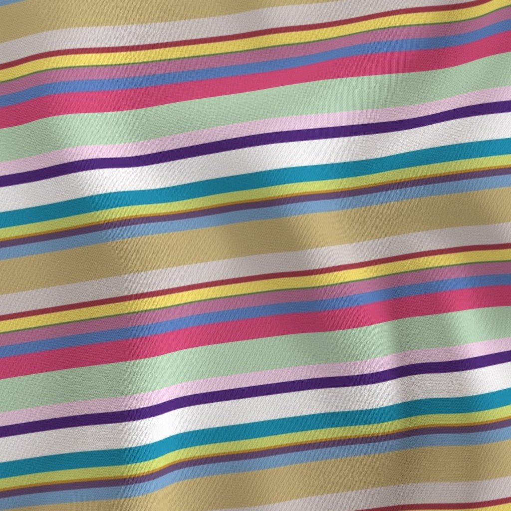 Multicolore Louis Frenchie Coordinate Candy Stripes Horizontal Fabric luxury dog fabric