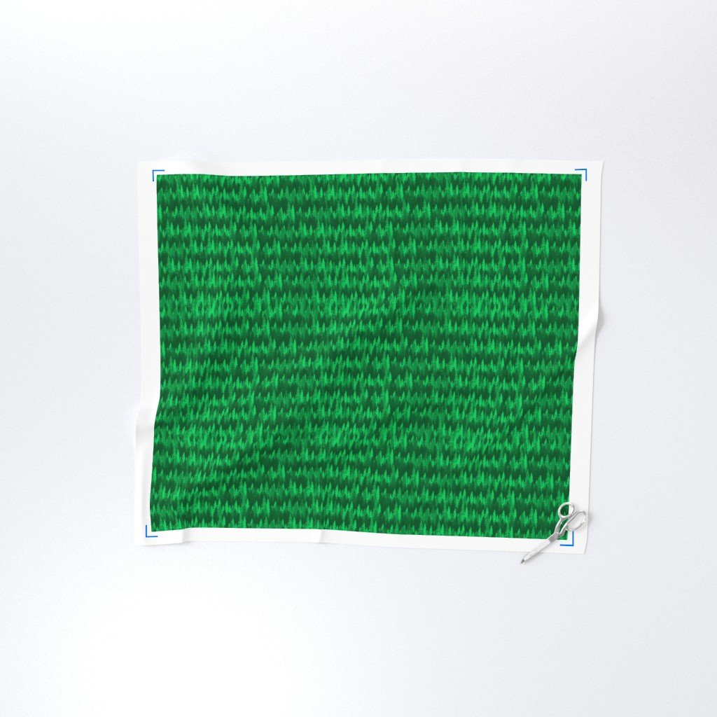 Small Endless Evergreen Forest with Fir Trees in Shades of Bright Fabric bright green evergre fabric