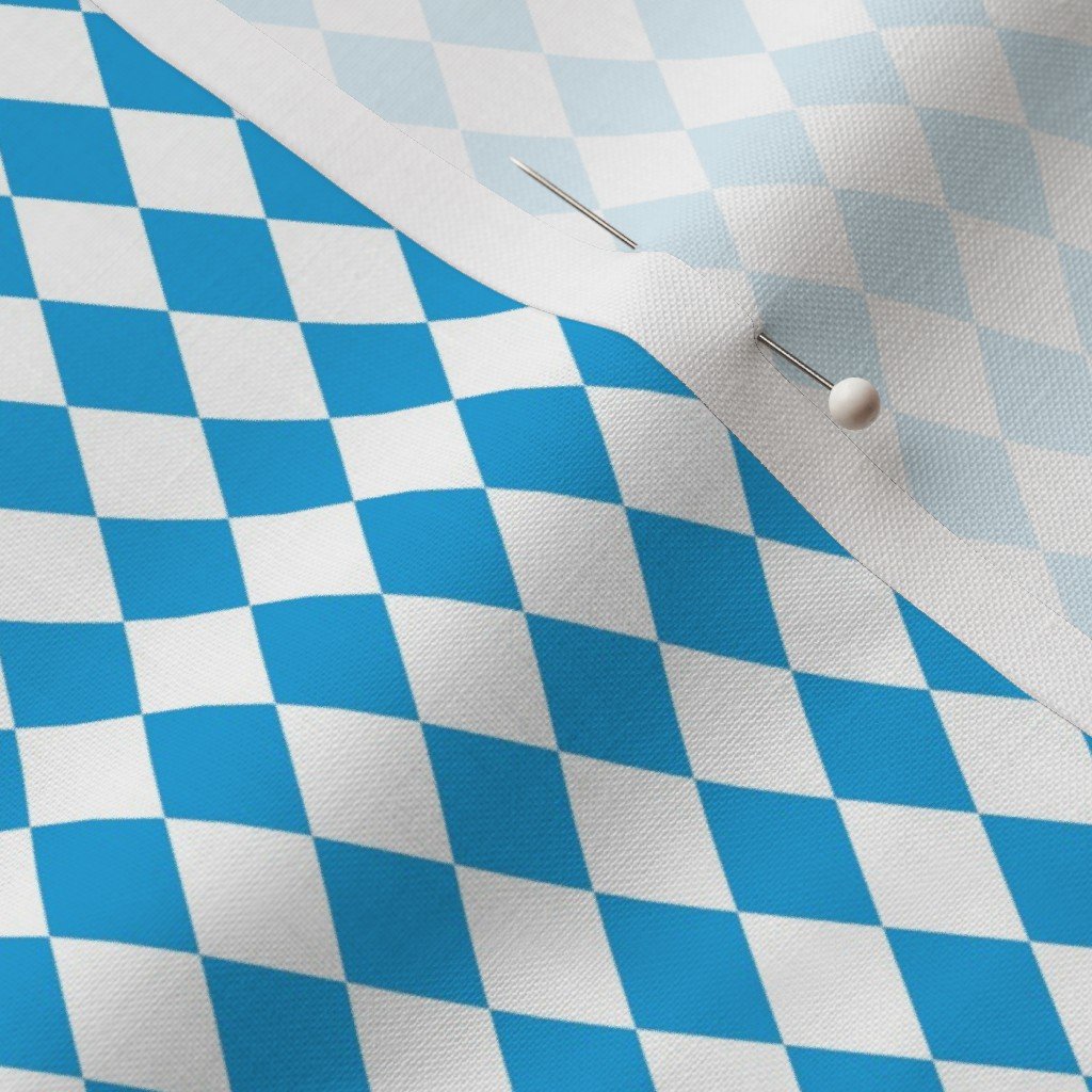 Oktoberfest Bavarian Beer Festival Blue and White 1/2 inch Diagonal Fabric beer garden fabric