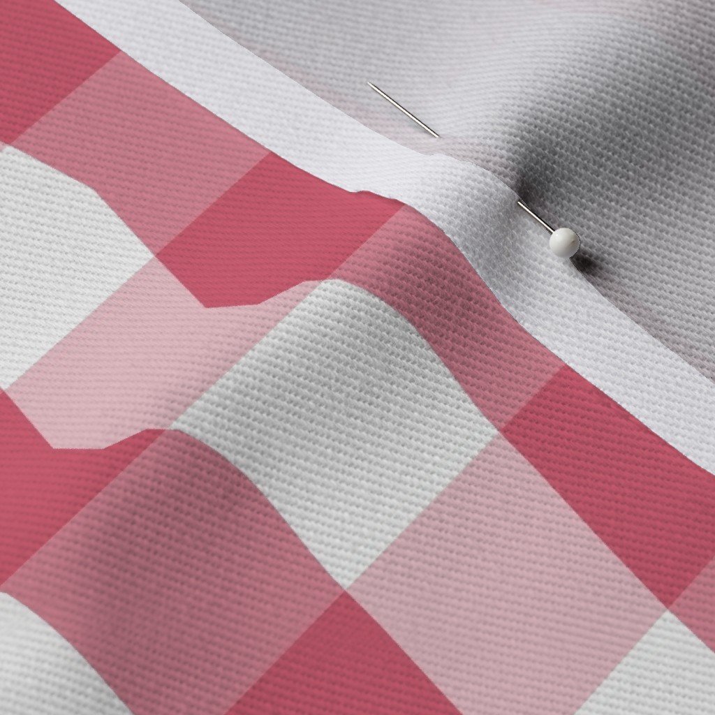 1 inch Nantucket Red Gingham Check Plaid Pattern Fabric nantucket reds fabric
