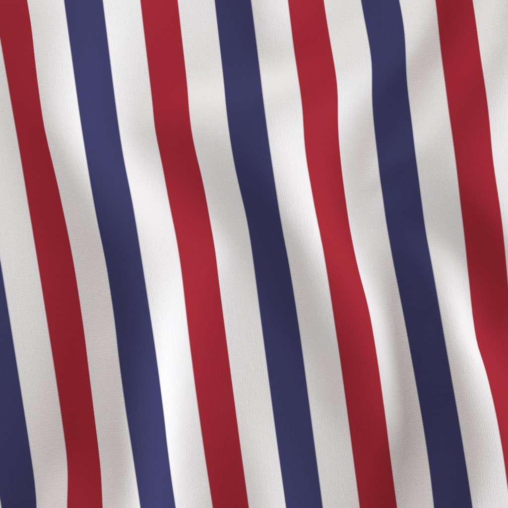 1 inch Flag Red White and Blue Alternating V Stripes Fabric cabana stripes fabric