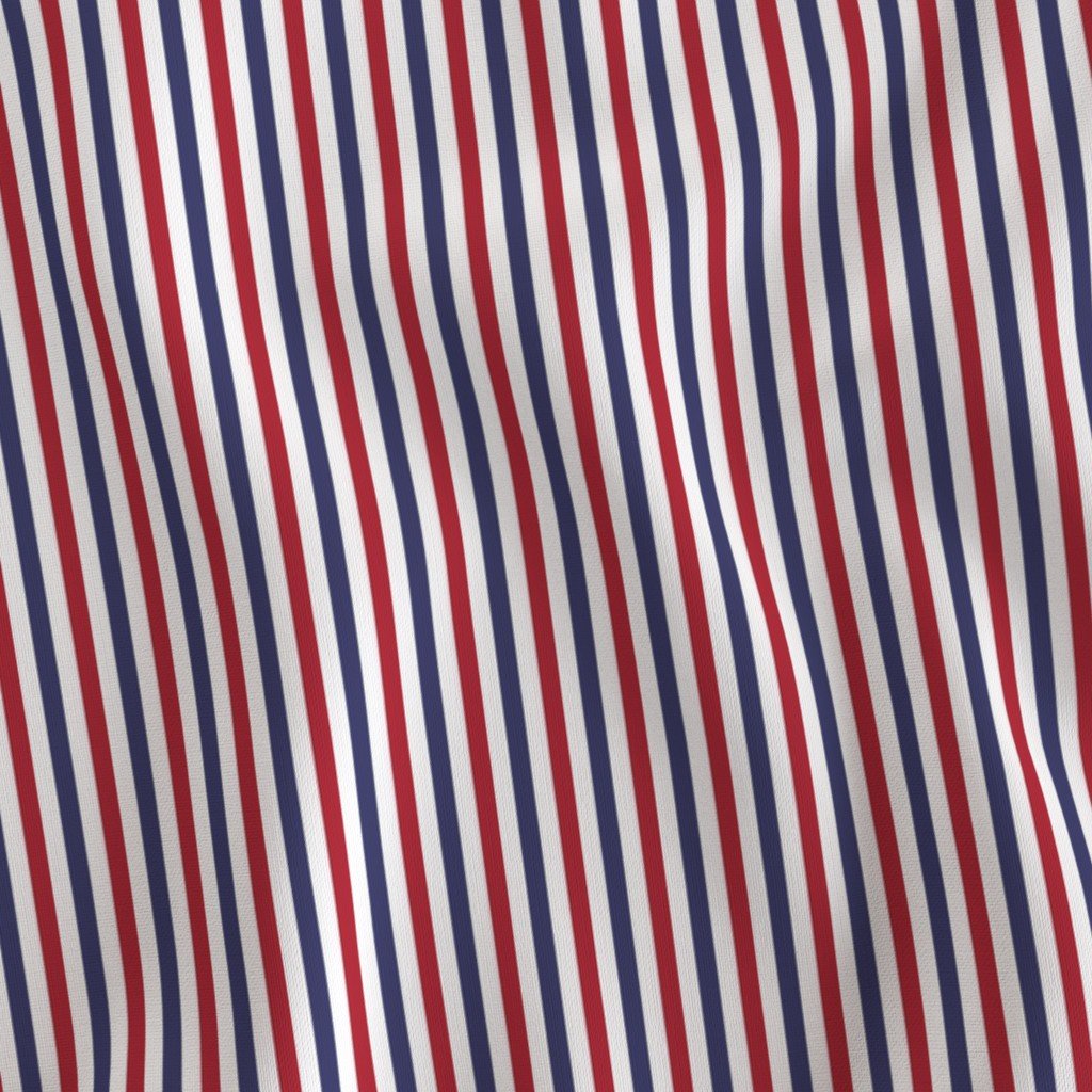1/4 inch Flag Red White and Blue Alternating V Pin Stripes Fabric flag stripes fabric