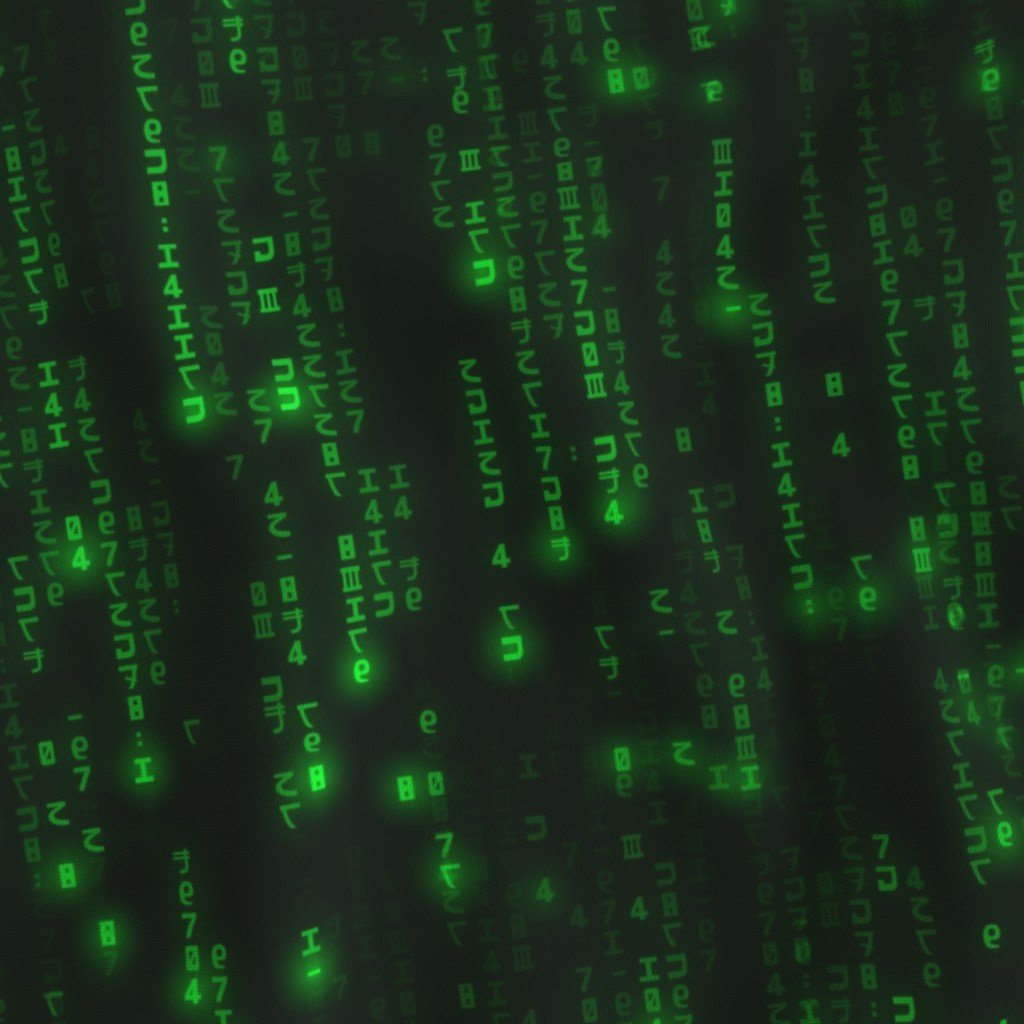 Bright Neon Green Digital Rain Computer Code Fabric bright fabric