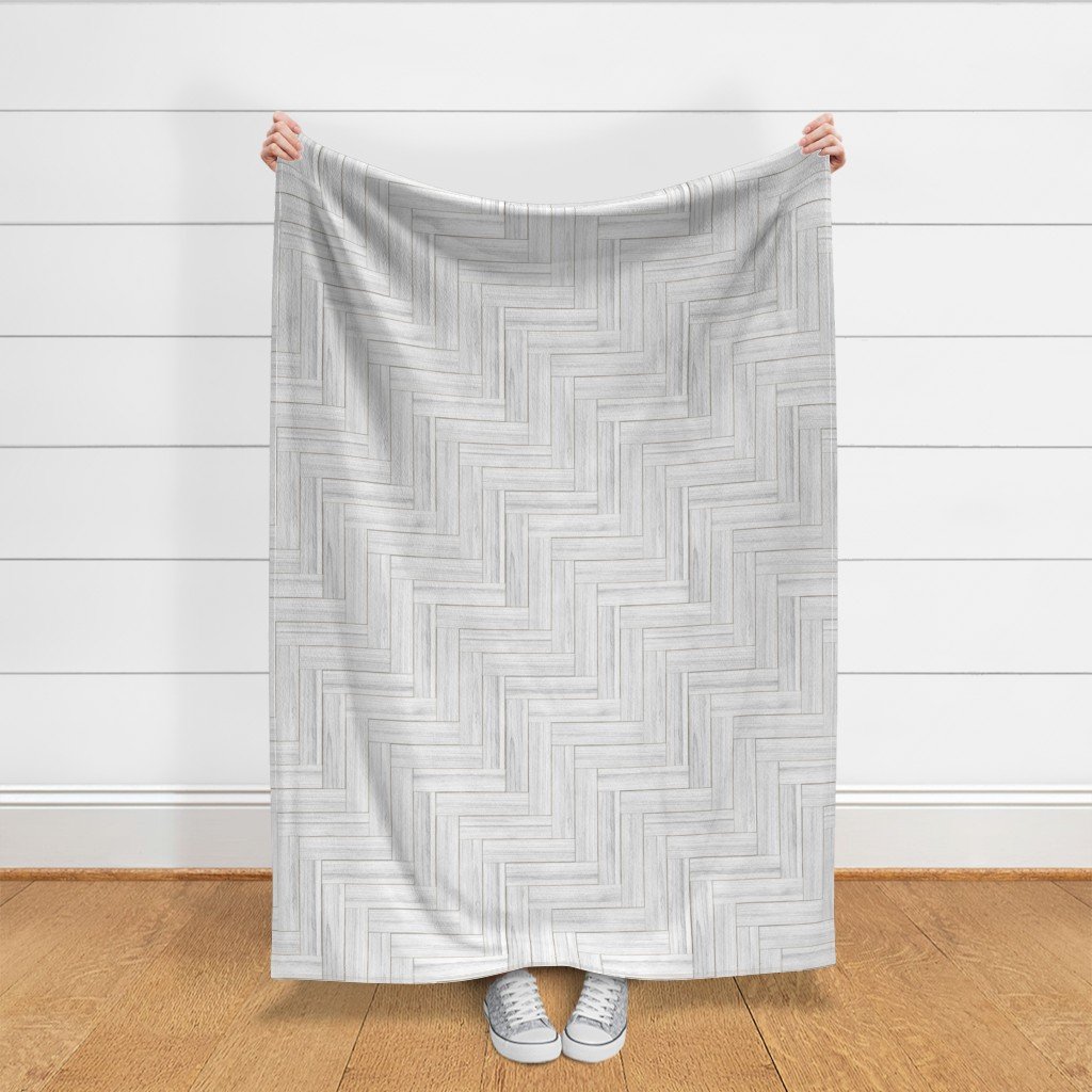 Whitewashed Geometric Herringbone 2 inch Fabric whitewashed herringb fabric