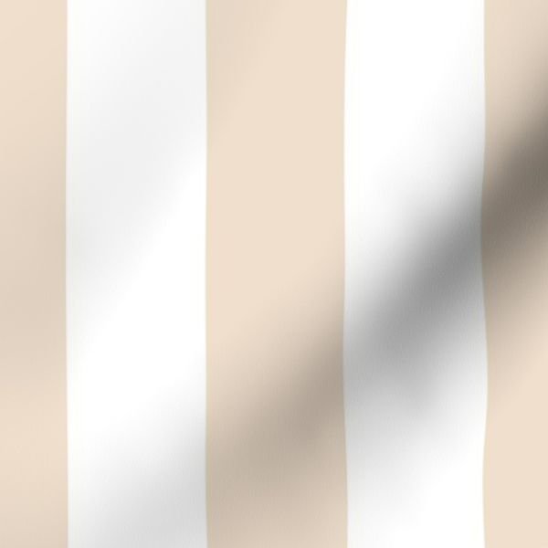 Classic 2 Inch Natural and White Modern Cabana Upholstery Stripes Interior Collection Interior Collection cabana stripe fabric design