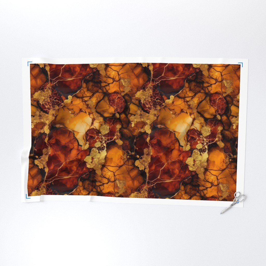 Amber and Gold Alcohol Ink 4 Fabric amber ink fabric
