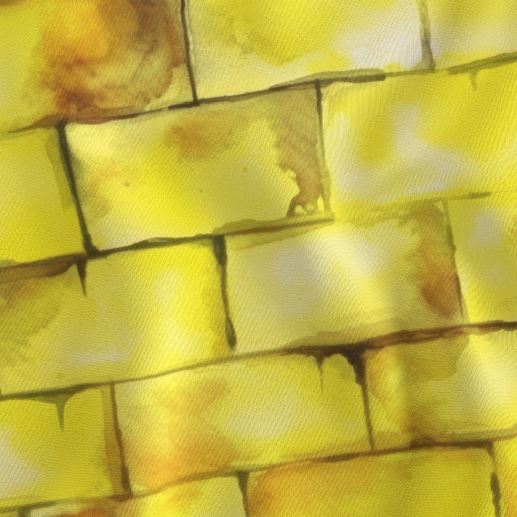 Yellow Brick Road Seamless Repeating Pattern Fabric brick road fabric