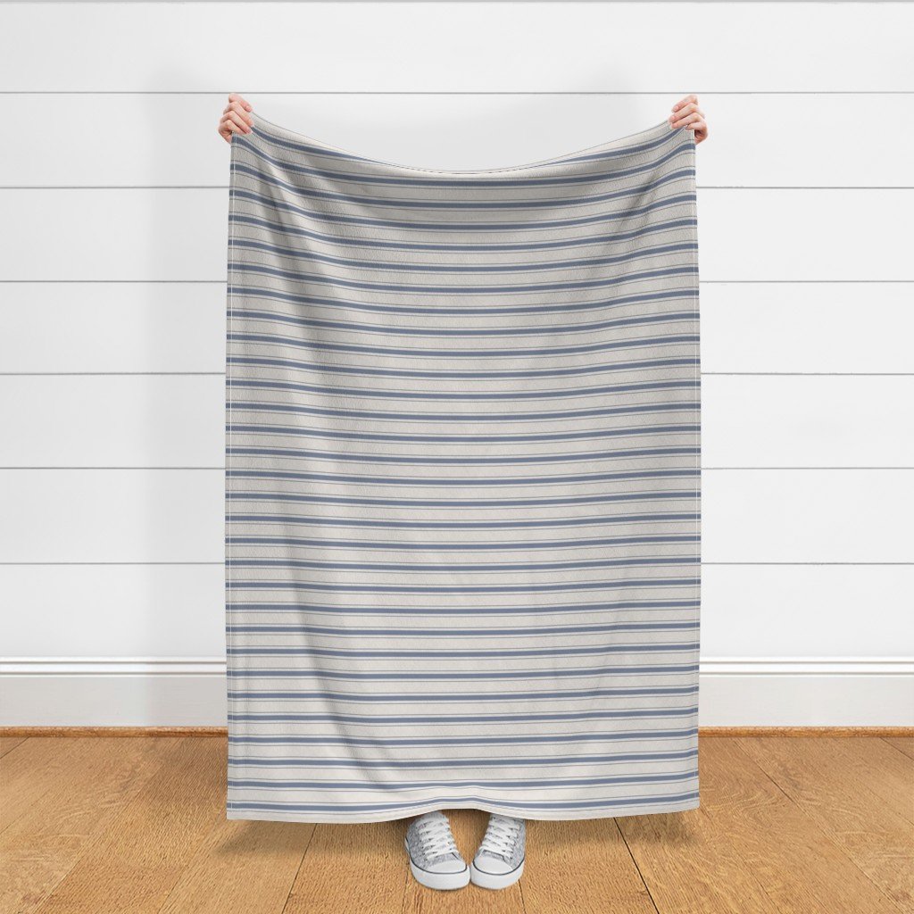 Narrow Horizontal Stressed Blue Denim Mattress Ticking Fabric blue denim fabric