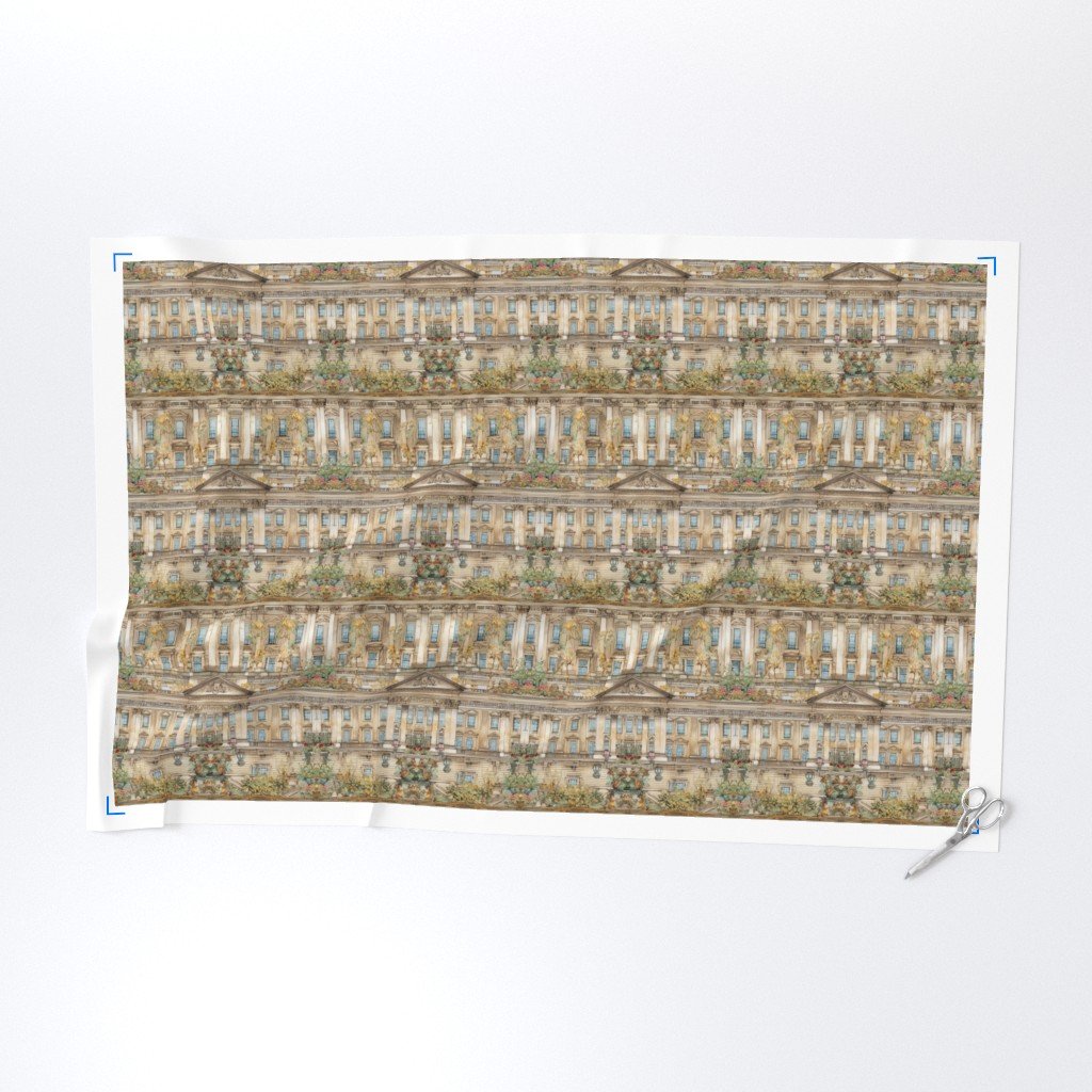 Buckingham Palace Architectural Detail in Windows Columns Pelmets Fabric buckingham palace fabric