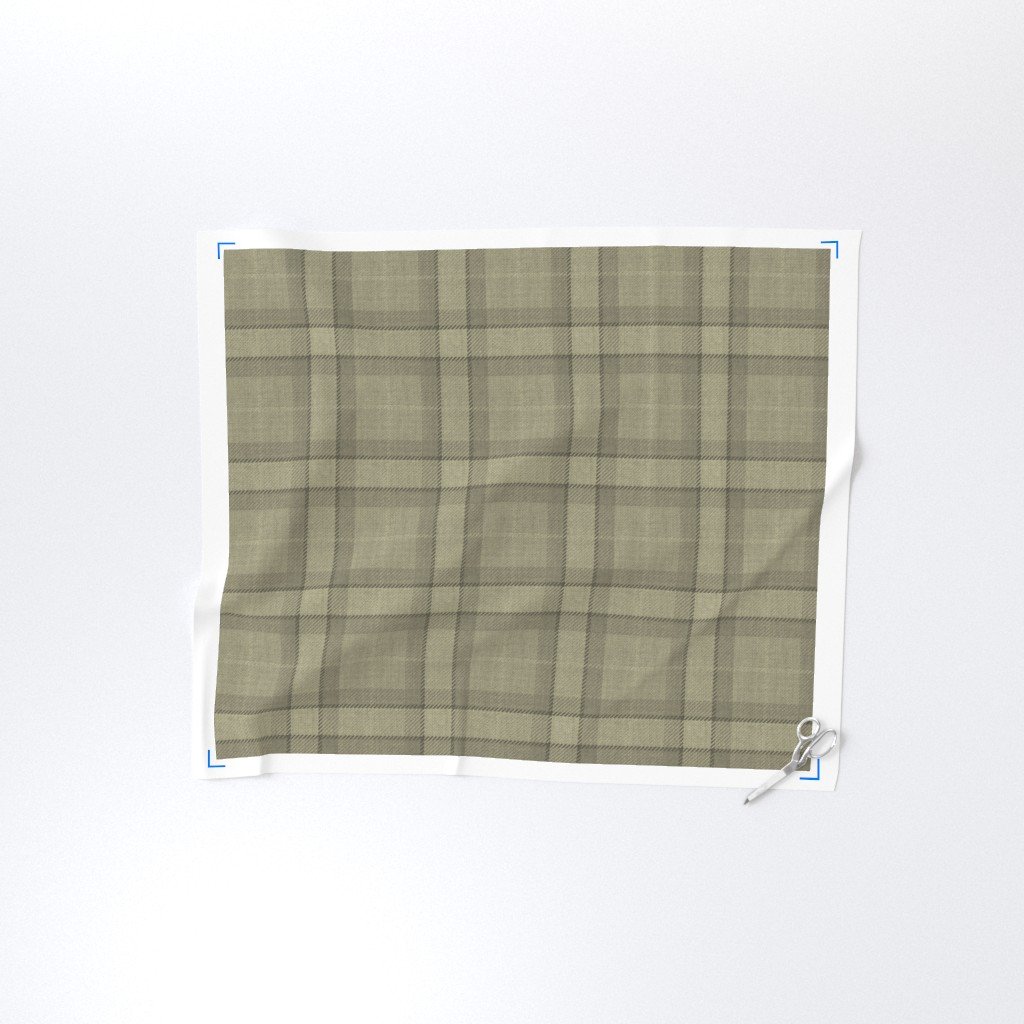 Yellow Gold Vintage Christmas Tartan Plaid Fabric lifestyle view