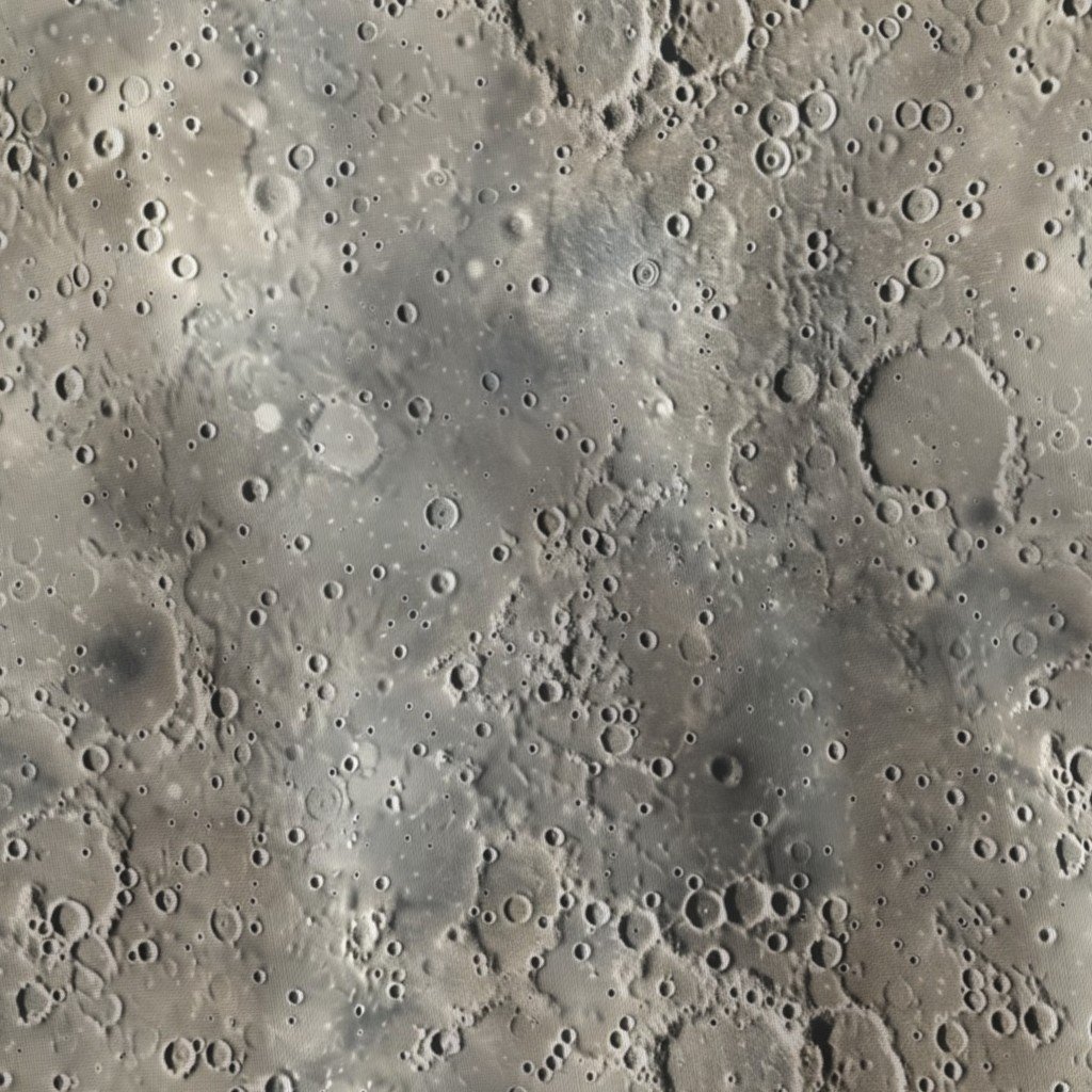 Natural Grey Pocked Surface of the Moon Fabric grey moon surface fabric