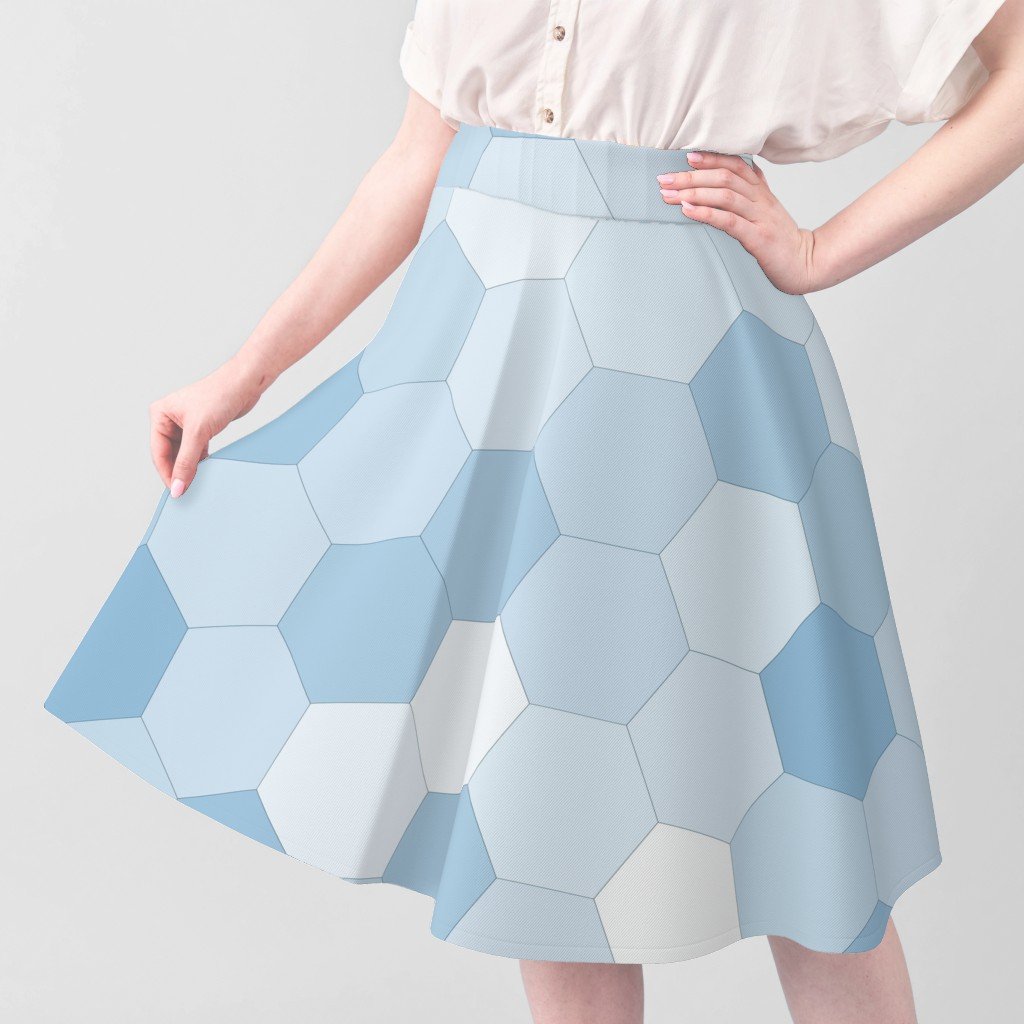 Hexagonal Blue Serenity Honeycomb Pattern Fabric calming design fabric