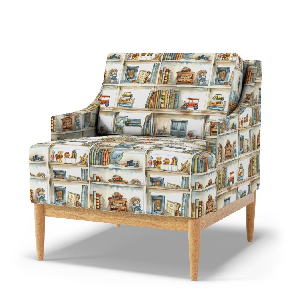 Vintage Bookcase with Classic Boys