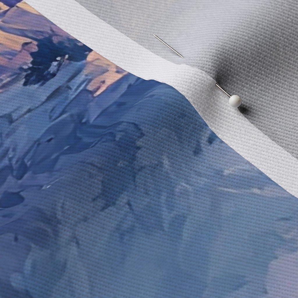 Winter Silence Over the Grand Canyon Watercolor Landscape Fabric national park fabric