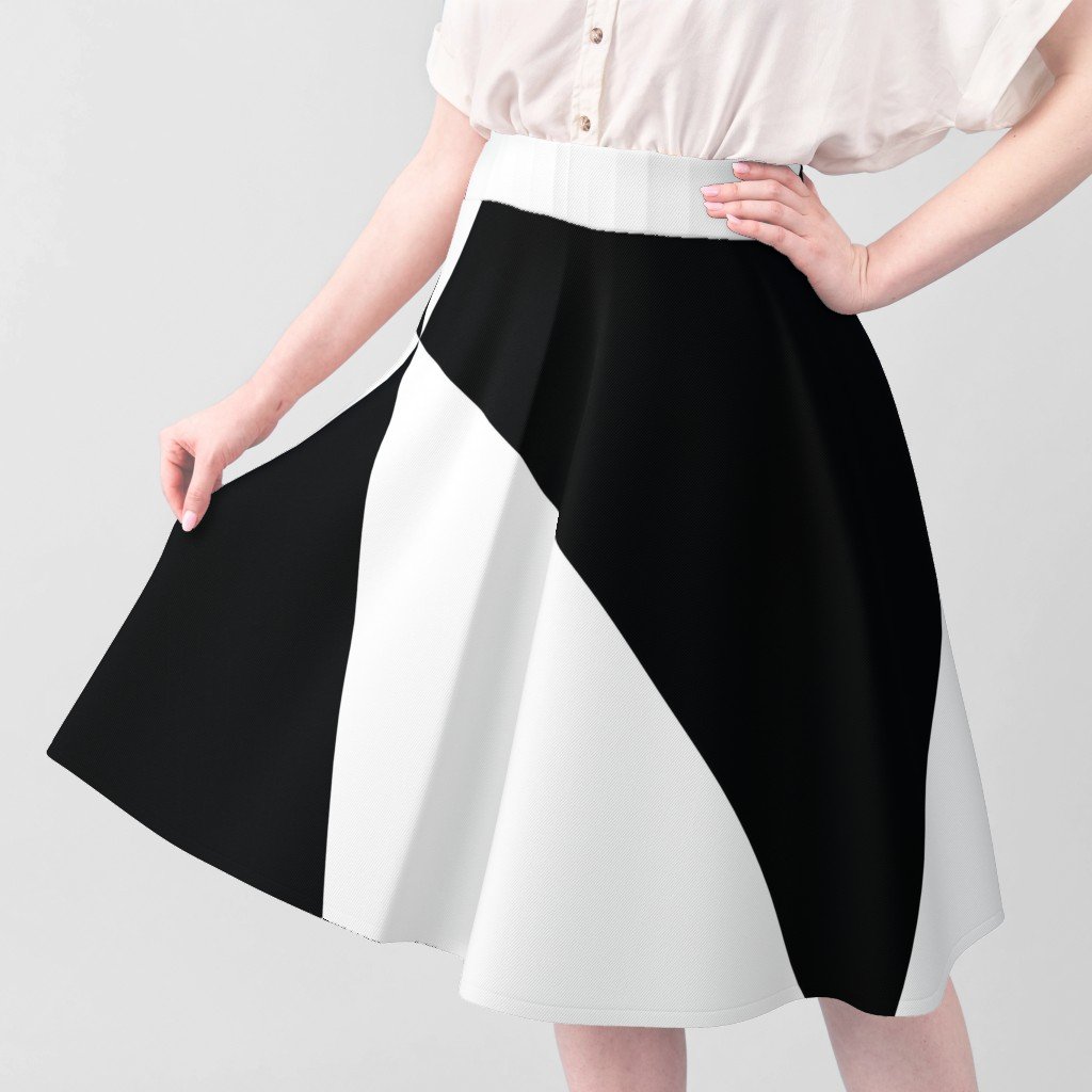 Bold Black and White Oversized Geometric Diamond Fabric lifestyle view