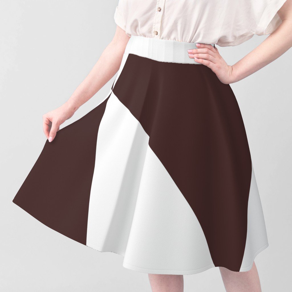 Bold Chocolate Brown and White Oversized Geometric Diamond Fabric abstract fabric