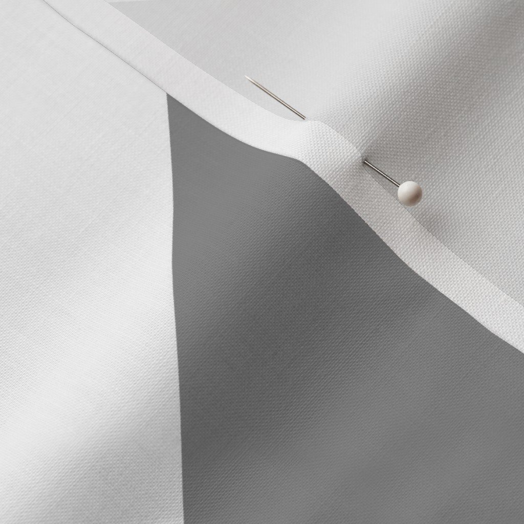 Bold Mid Gray and White Oversized Geometric Diamond Fabric architectural fabric